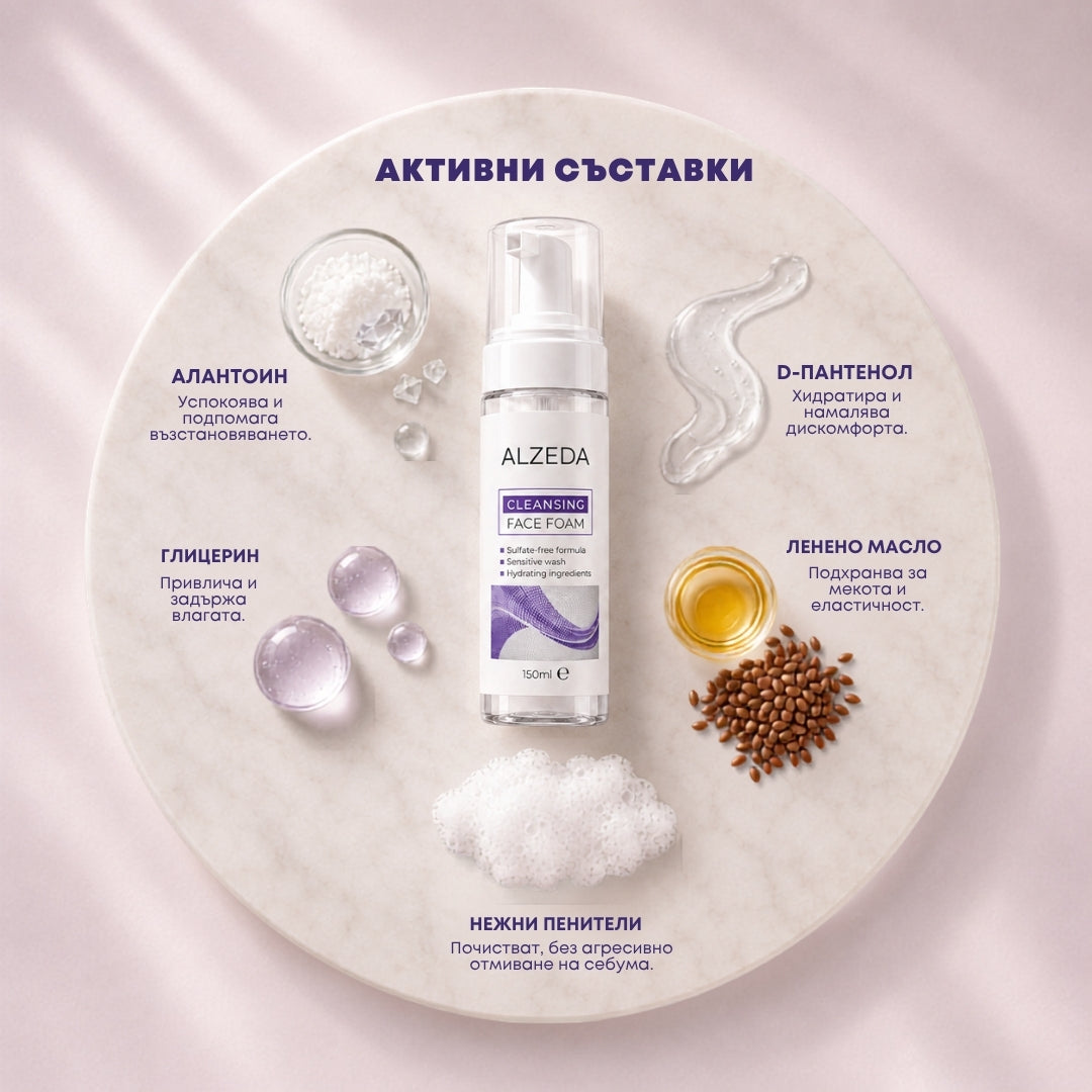 Почистваща пяна за лице ALZEDA – 150 ml