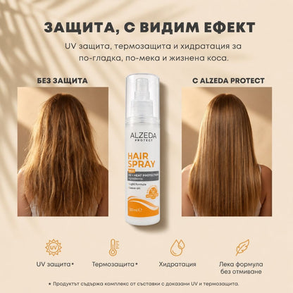 Спрей за коса ALZEDA Protect с UV и термозащитни съставки