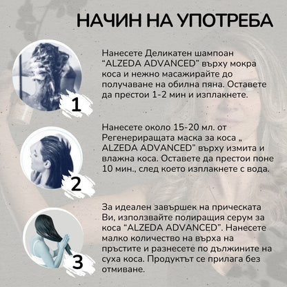 Цялостен сет за изтощена коса - ALZEDA Perfect Care